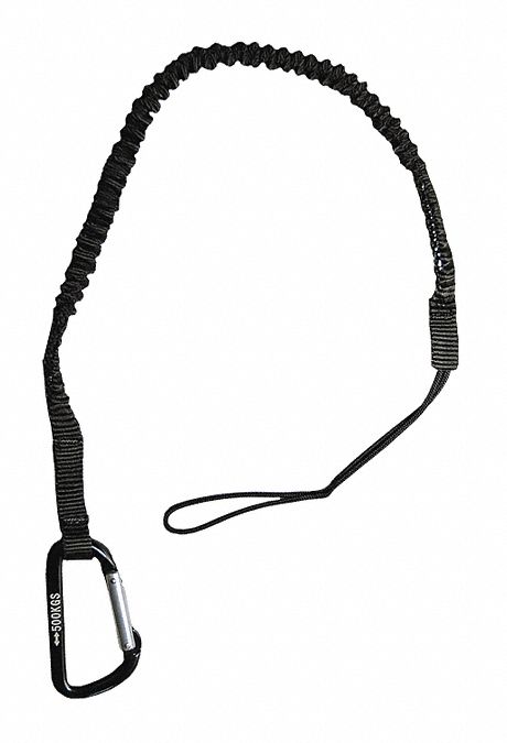 TOOL LANYARD,44IN L,BLACK,15LB,ALUMINUM