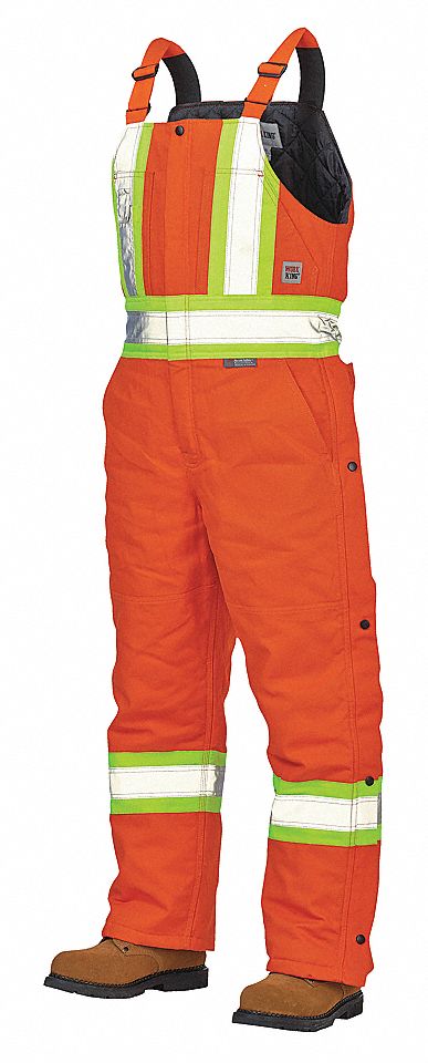 INSULATED SAFETY OVERALL,ORG,L