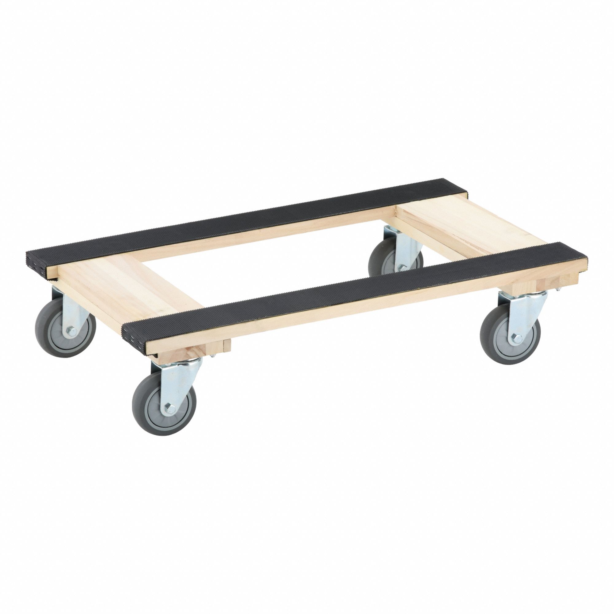 General Purpose Dolly: 1, 000 lb, Brown, 30 in L x 18 in W x 7 in H Deck, (4) Swivel