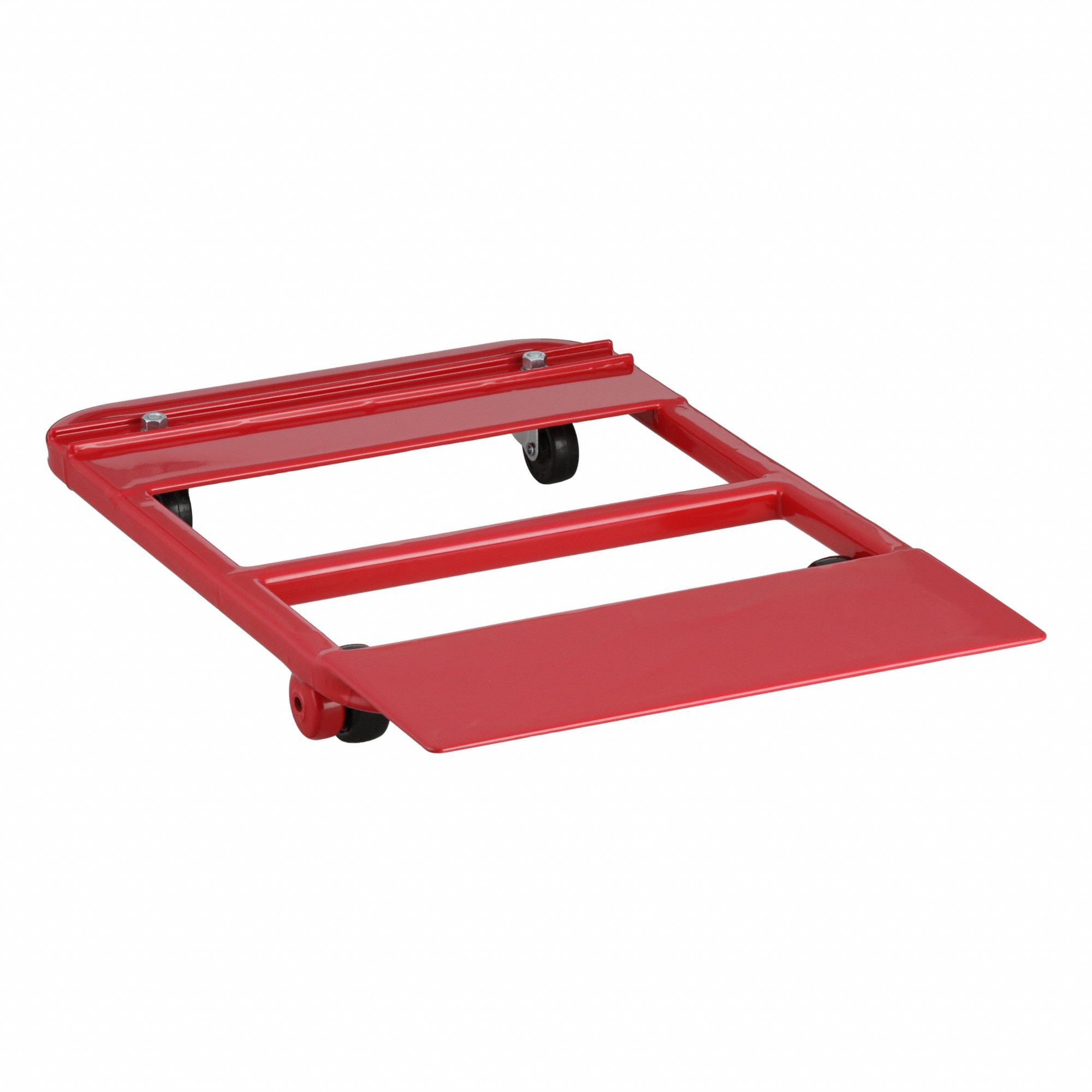 Cabinet Dolly: 600 lb, Red, 4 in H x 32 in W x 20 in D, (2) Axle-Mounted/(2) Swivel