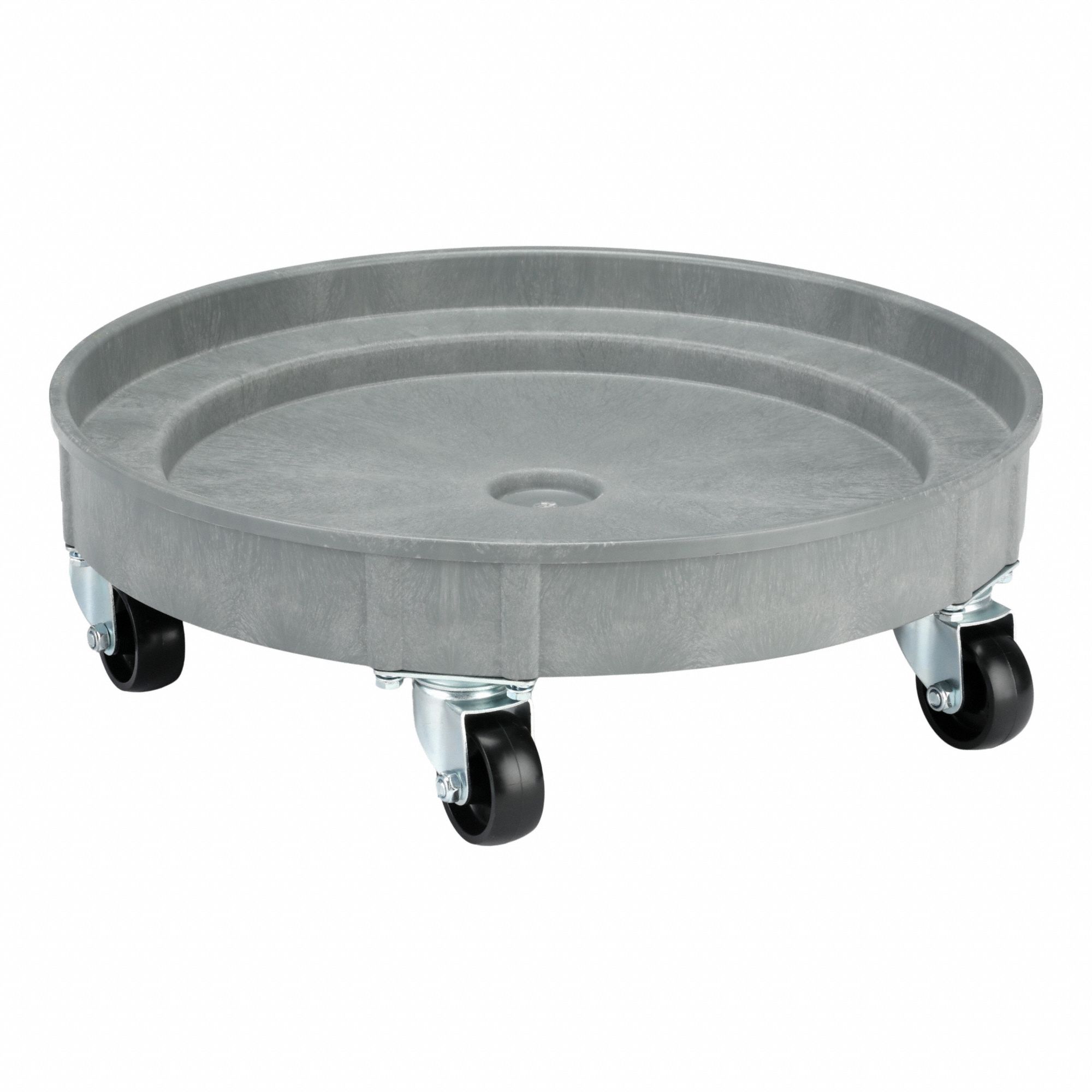 Drum Dolly: 900 lb Load Capacity, For 30 gal to 55 gal Container Capacity, Round