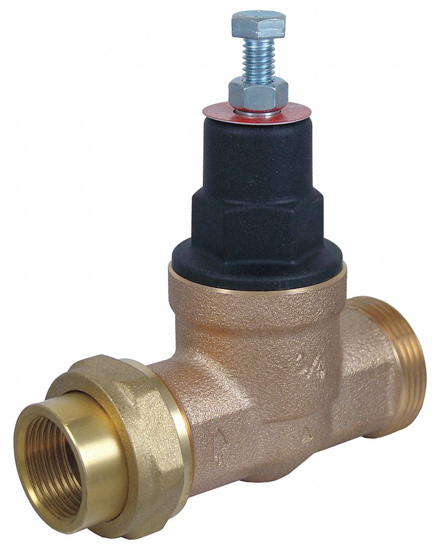 Water Pressure Reducing Valve, High Capacity Valve Type, Bronze, 3/4" Pipe Size