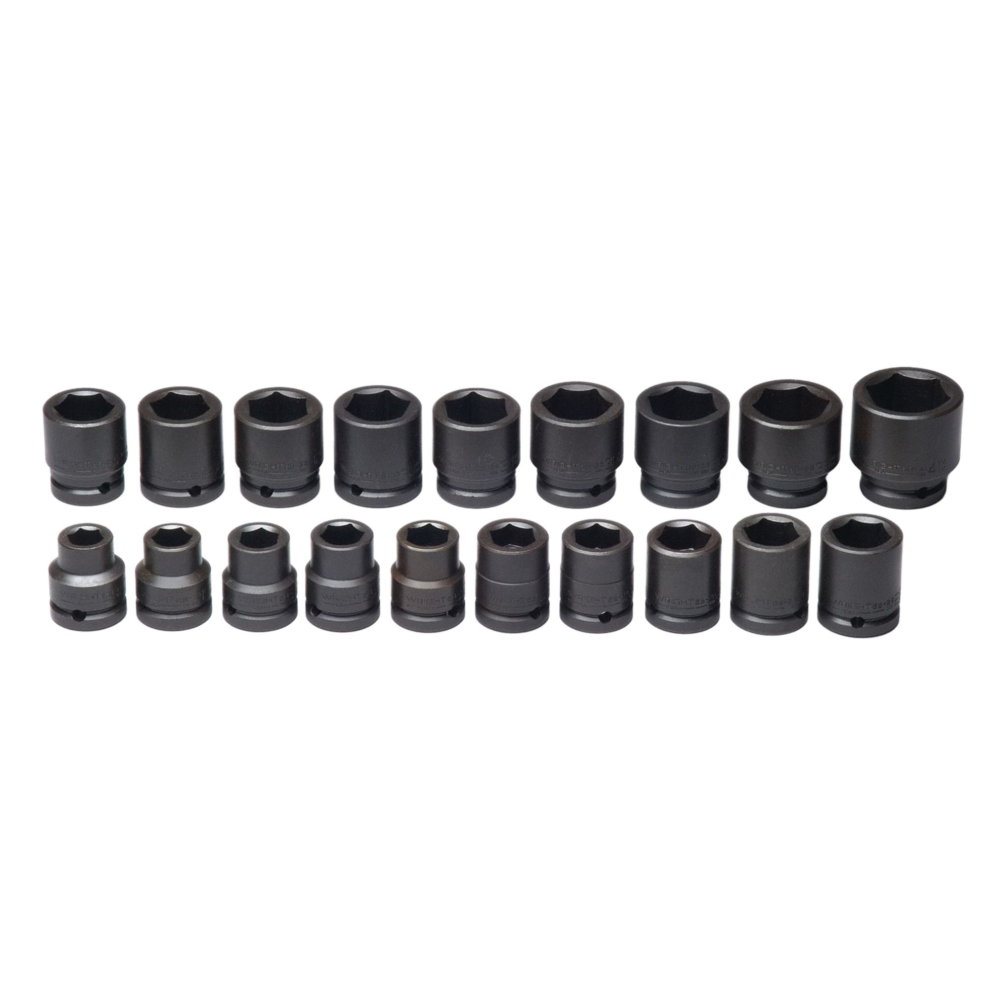 Impact Socket Set: 3/4 in Drive Size, Small Set (0-50 pieces) Set Size, 19 Pieces, Metric
