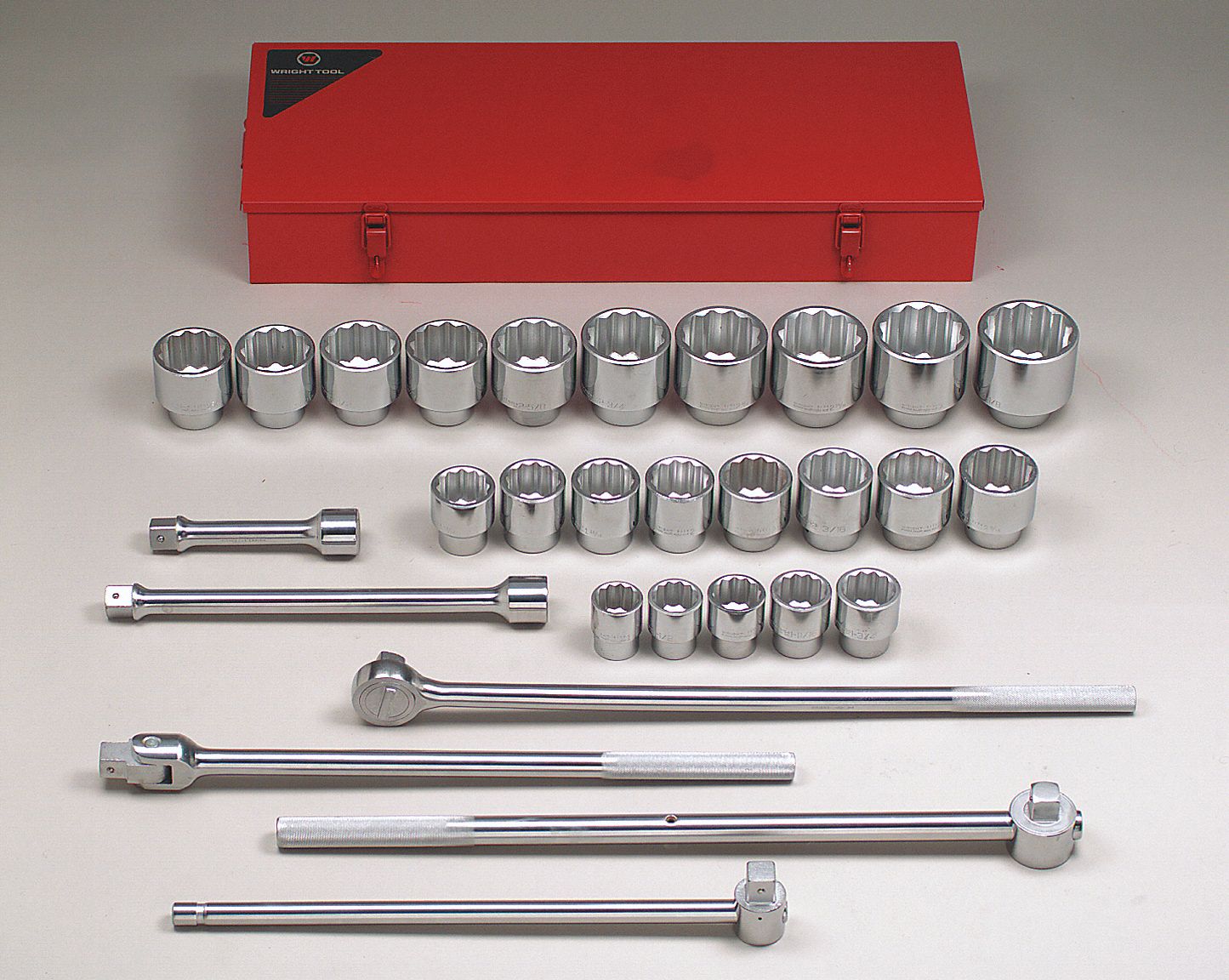 WRIGHT, 1 in Drive Size, 29 Pieces, Socket Wrench Set 48J315829
