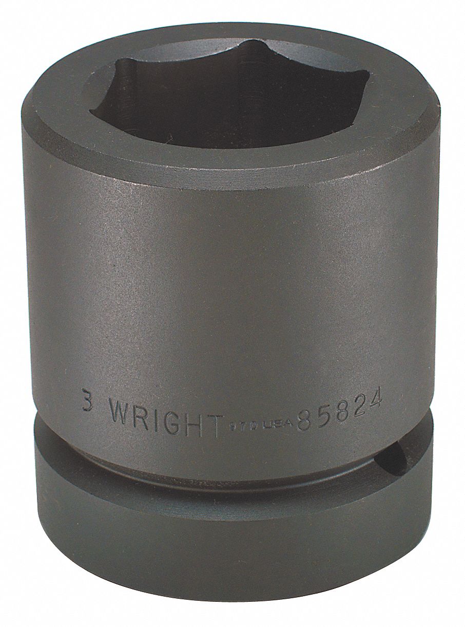 WRIGHT, 2 1/2 in Drive Size, 5 in Socket Size, Impact Socket 48J357