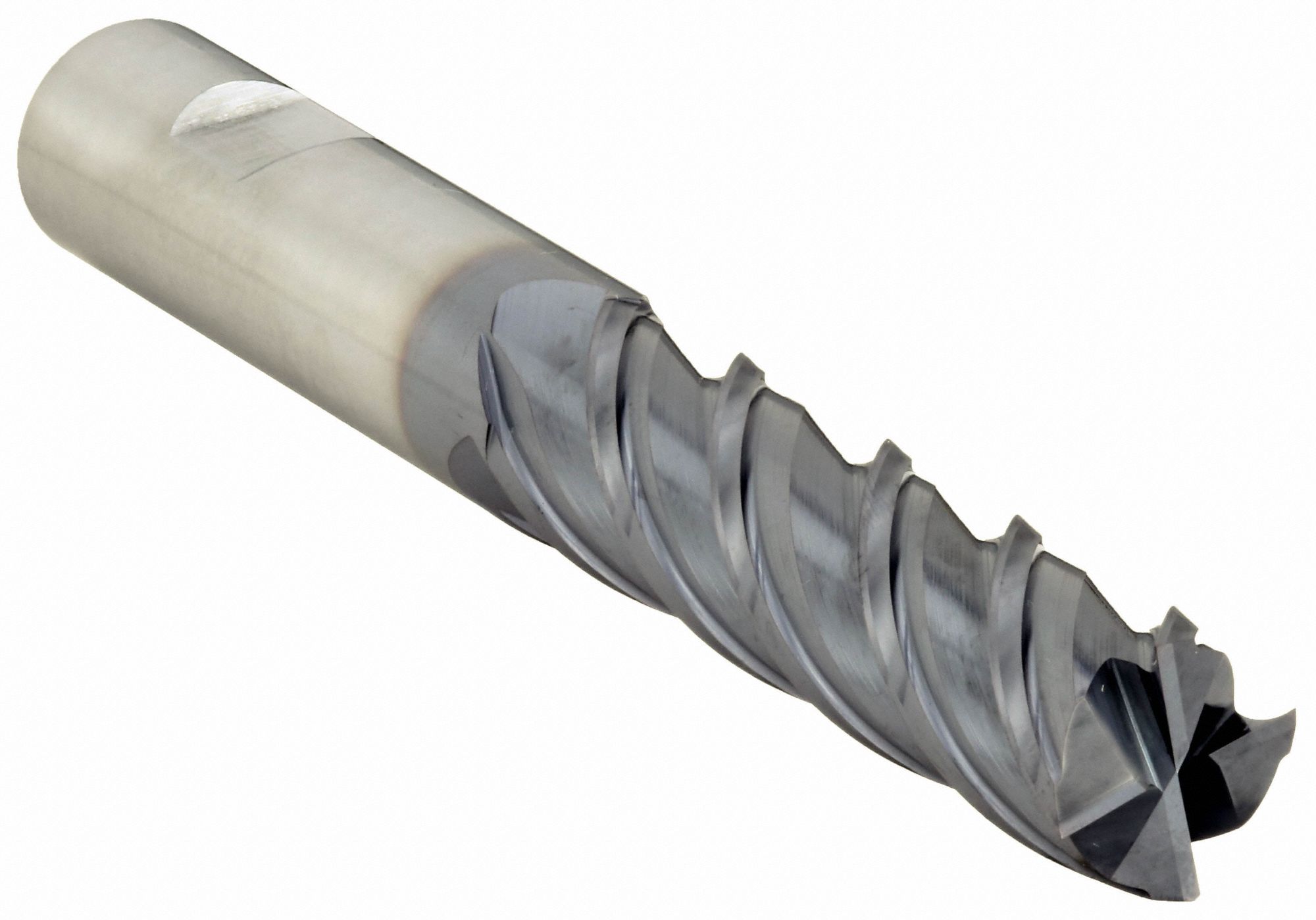 Square End Mill: Carbide, AlTiN Coated, 4 Flute, 1" Mill Dia, 4" LOC, 7" OAL