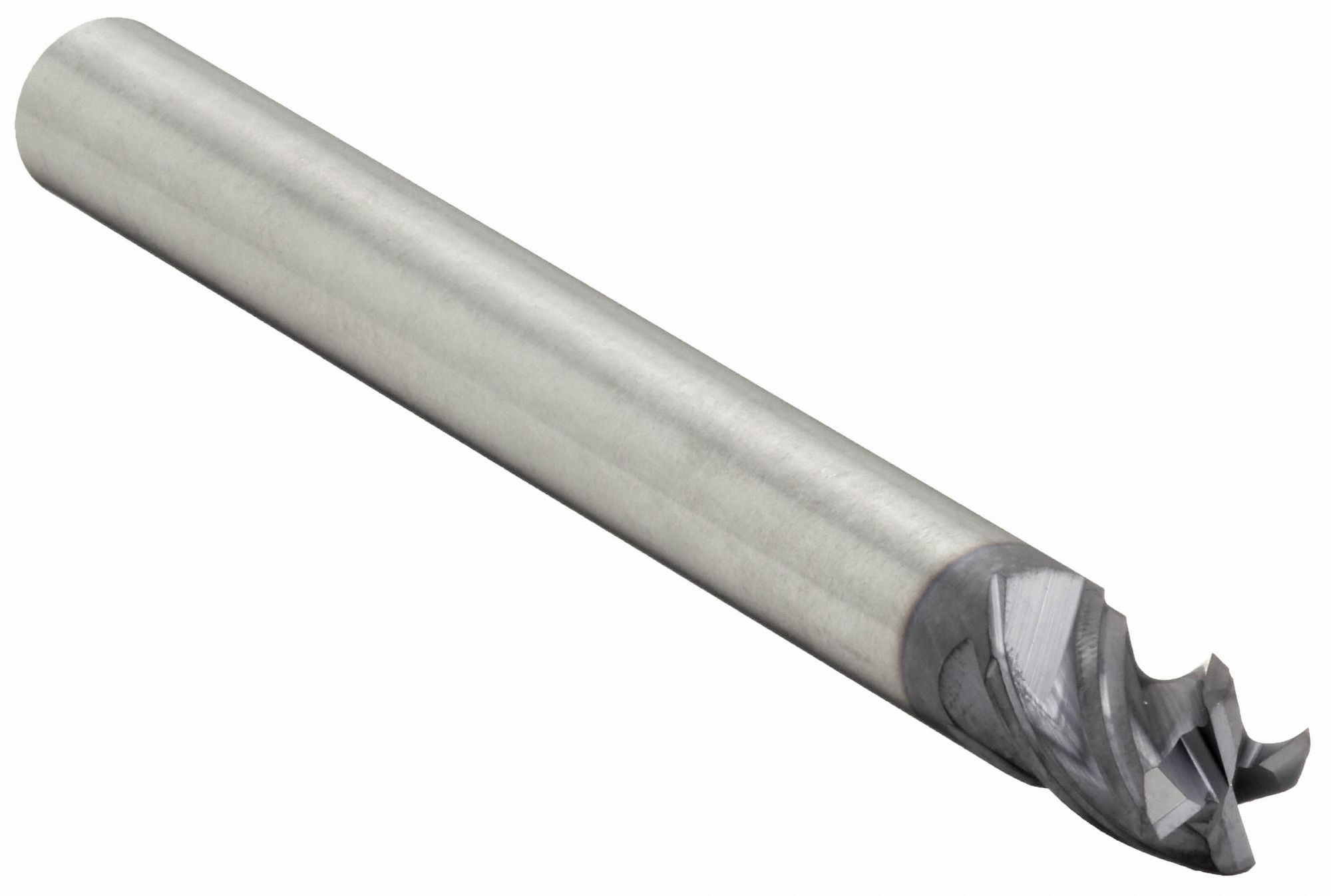 Corner Chamfer End Mill: Carbide, TiAlN Coated, 4 Flute, 1/4" Mill Dia, 3/8" LOC