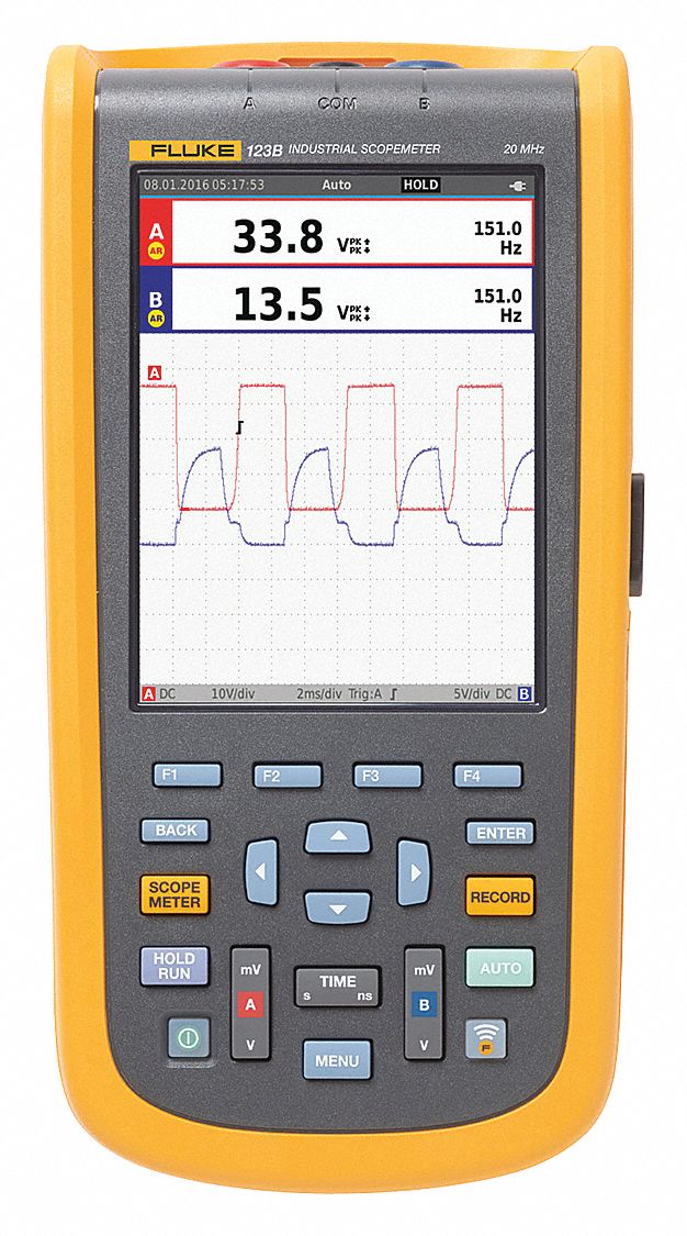 OSCILLOSCOPE,20MHZ,2CH,RECH BATT