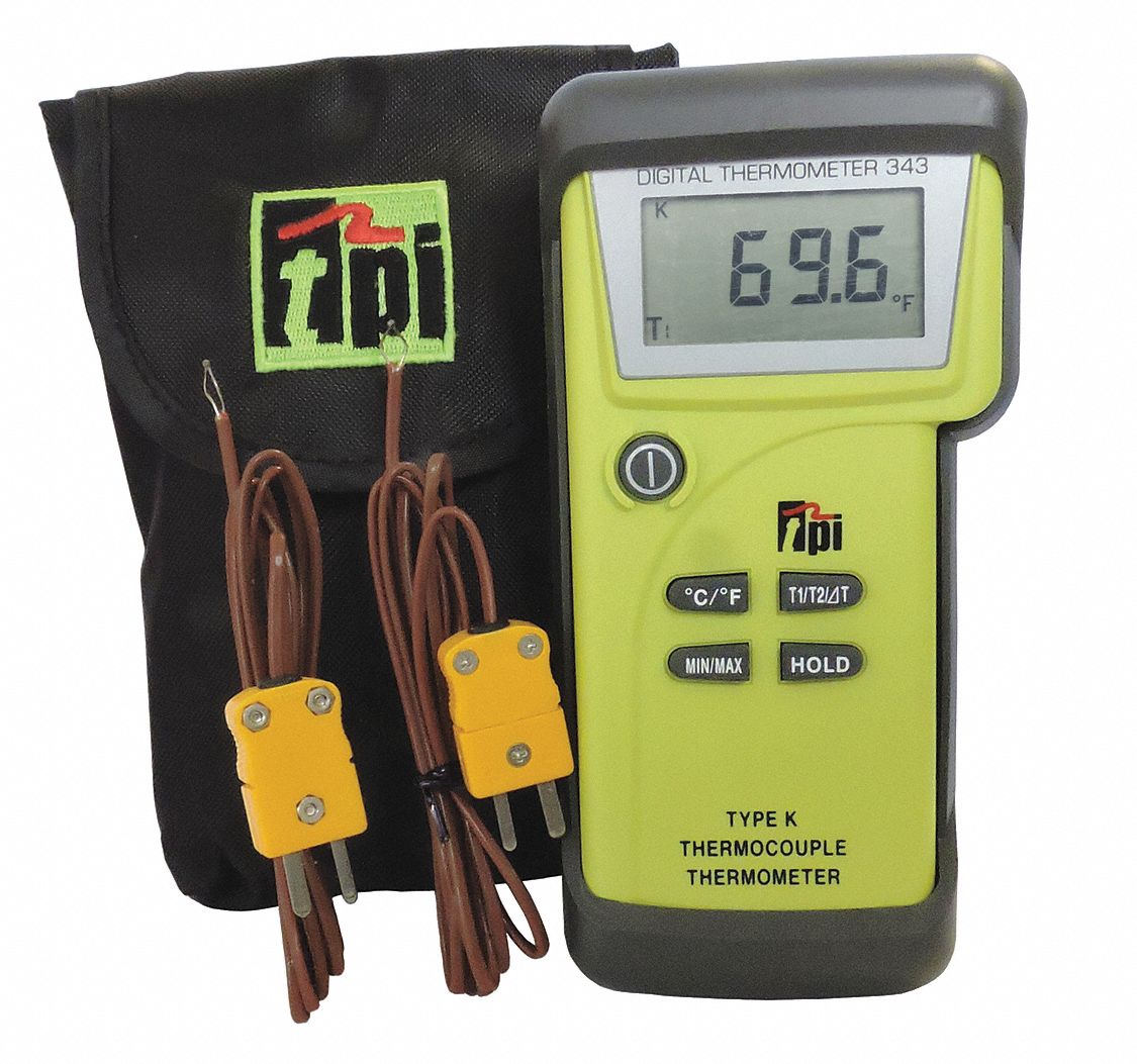 TPI 343C2 Dual Input K-Type Thermocouple Thermometer