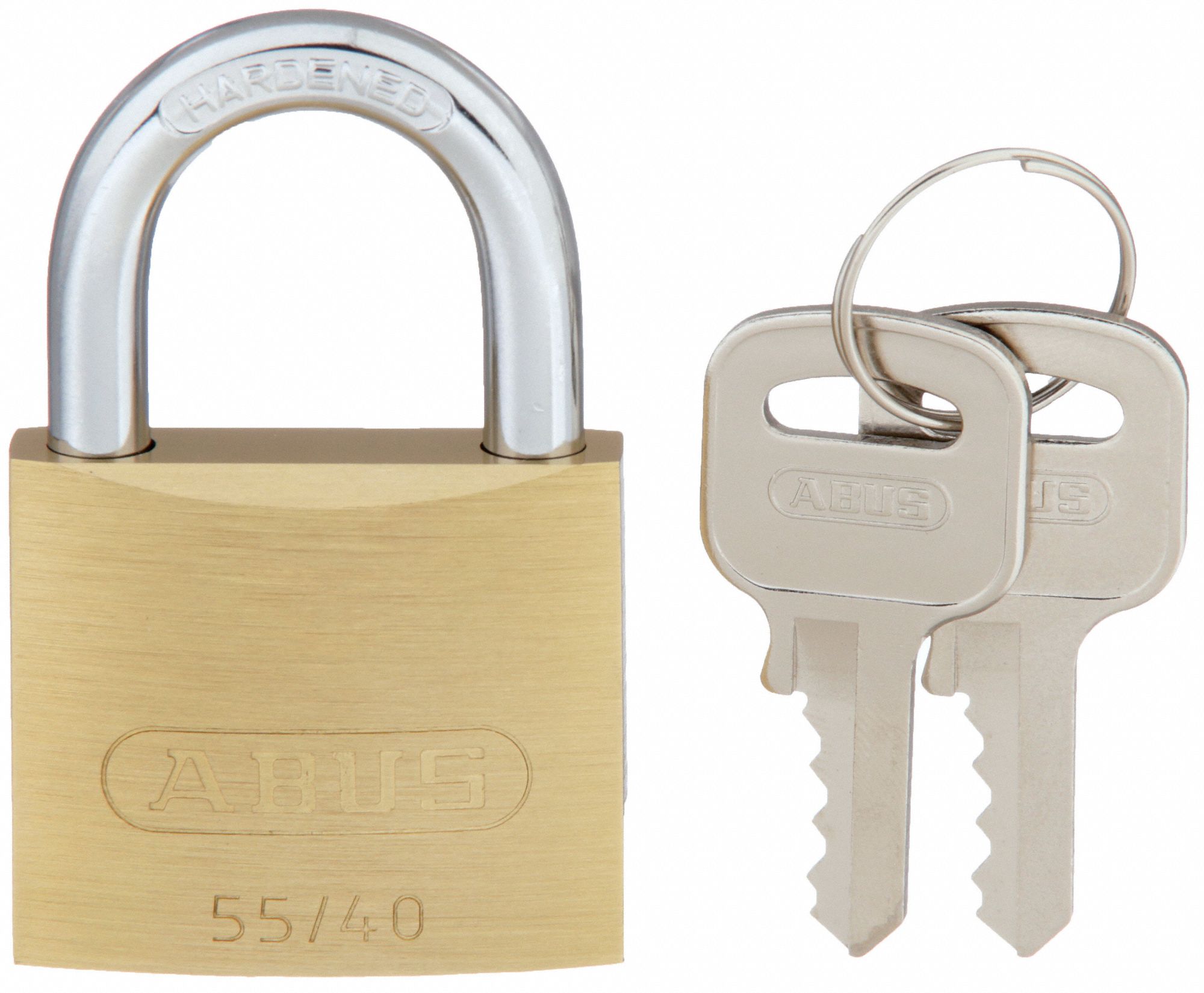 SOLID BODY PADLOCK,BRASS,1-37/64 IN. W