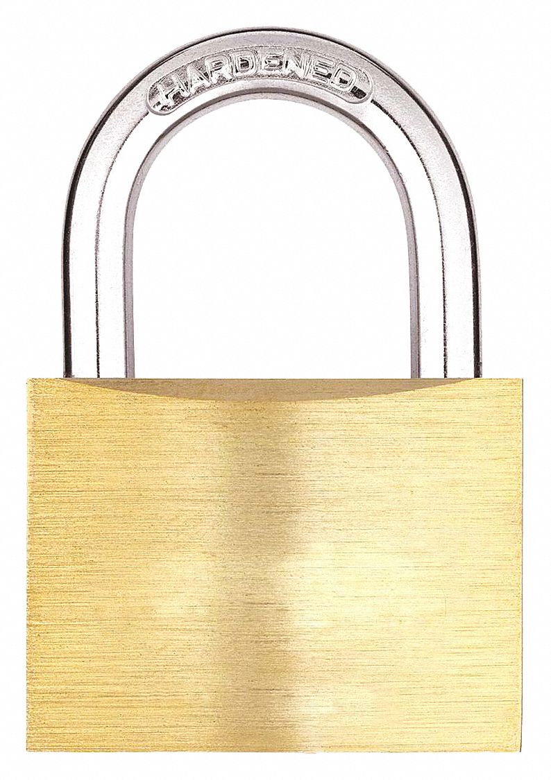SOLID BODY PADLOCK,2-3/8 IN. H,YELLOW