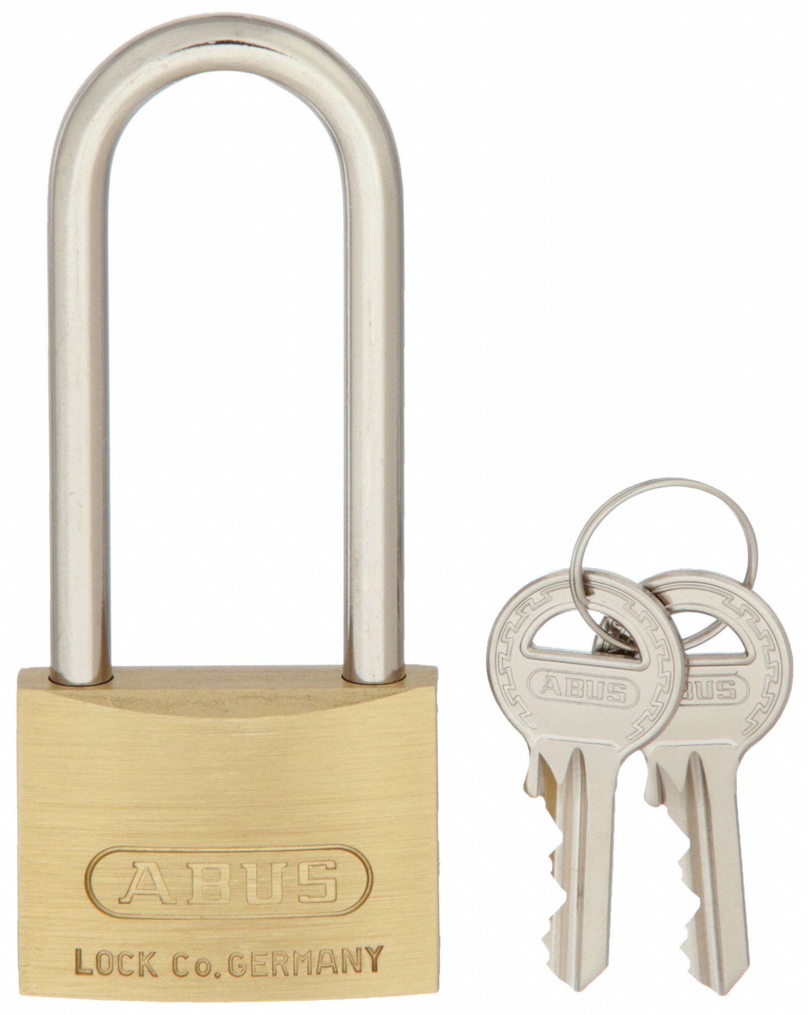 SOLID BODY PADLOCK,BRASS,2-3/8 IN. H