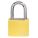 LOCKOUT PADLOCK, KEYED DIFFERENT, ALUMINUM, COMPACT BODY, HARDENED STEEL, YELLOW, 1-7/16 IN H