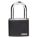 LOCKOUT PADLOCK, KEYED DIFFERENT, ALUMINUM, COMPACT BODY, HARDENED STEEL, BLACK, 1-7/16 IN H