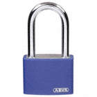 LOCKOUT PADLOCK, KEYED DIFFERENT, ALUMINUM, COMPACT BODY, HARDENED STEEL, BLUE, 2 IN H