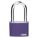 LOCKOUT PADLOCK, KEYED DIFFERENT, ALUMINUM, COMPACT BODY, HARDENED STEEL