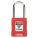 LOCKOUT PADLOCK, KEYED DIFFERENT, ALUMINUM, COMPACT BODY, HARDENED STEEL, RED