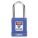 LOCKOUT PADLOCK, KEYED DIFFERENT, ALUMINUM, COMPACT BODY, HARDENED STEEL, BLUE