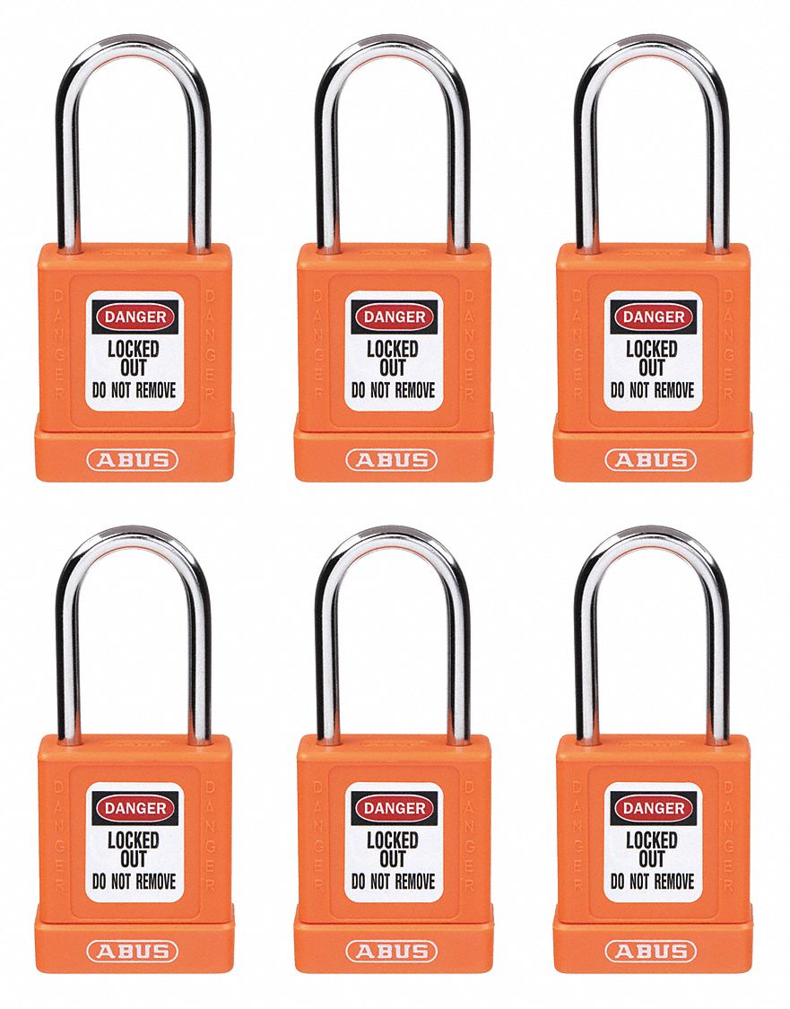 Keyed Different, Aluminum, Lockout Padlock - 48JR96|48JR96 - Grainger