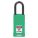 LOCKOUT PADLOCK, KEYED DIFFERENT, ALUMINUM, LONG BODY, HARDENED STEEL, GREEN