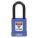 LOCKOUT PADLOCK, KEYED DIFFERENT, ALUMINUM, LONG BODY, HARDENED STEEL, BLUE