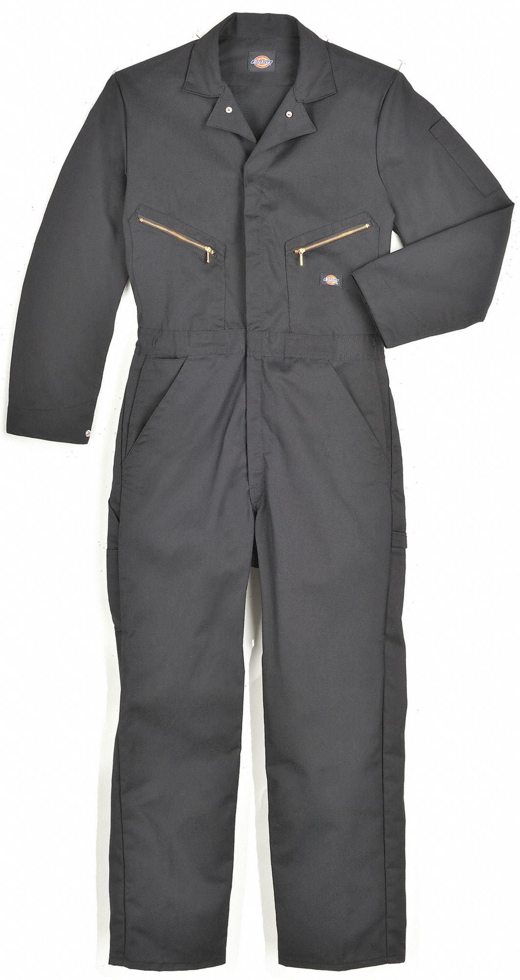 DICKIES, L ( 42 in x 44 in ), Black, Long Sleeve Coverall - 48K113 ...