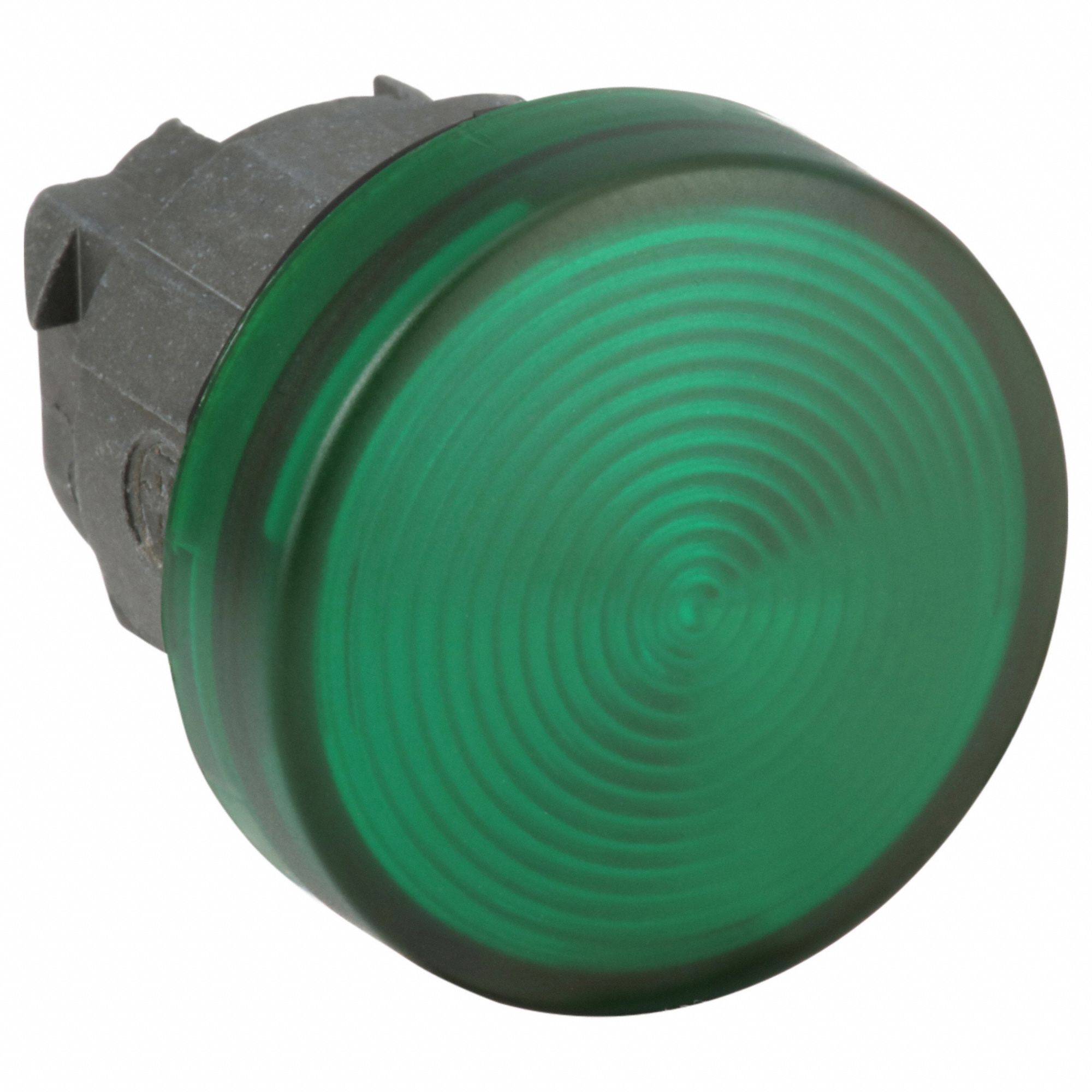 Pilot Light Head: 22 mm Panel Mounting Hole Dia, Green, Fresnel, LED, XB4 Series