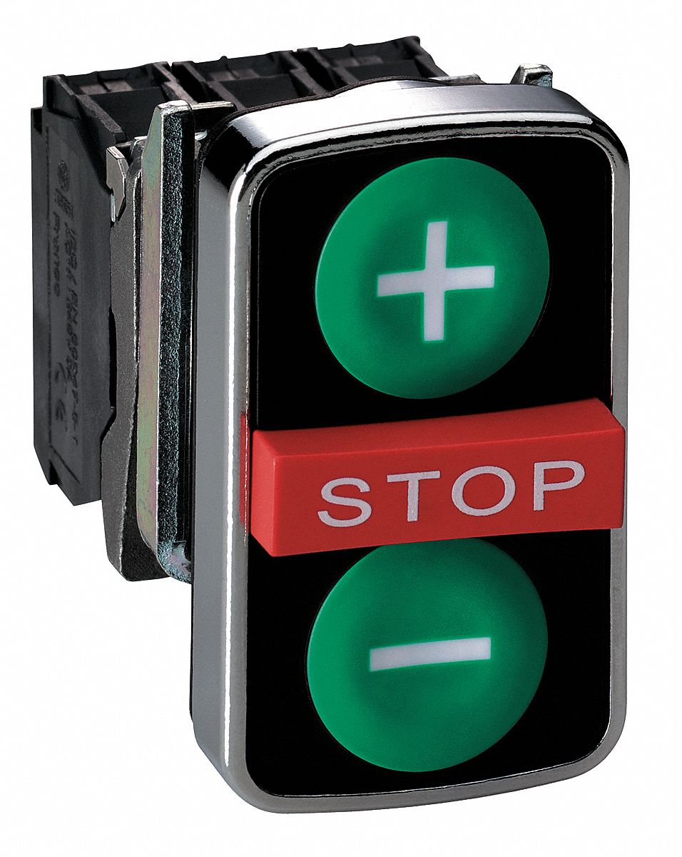 48K752 - Non-Illum Push Button +/- Green/Red