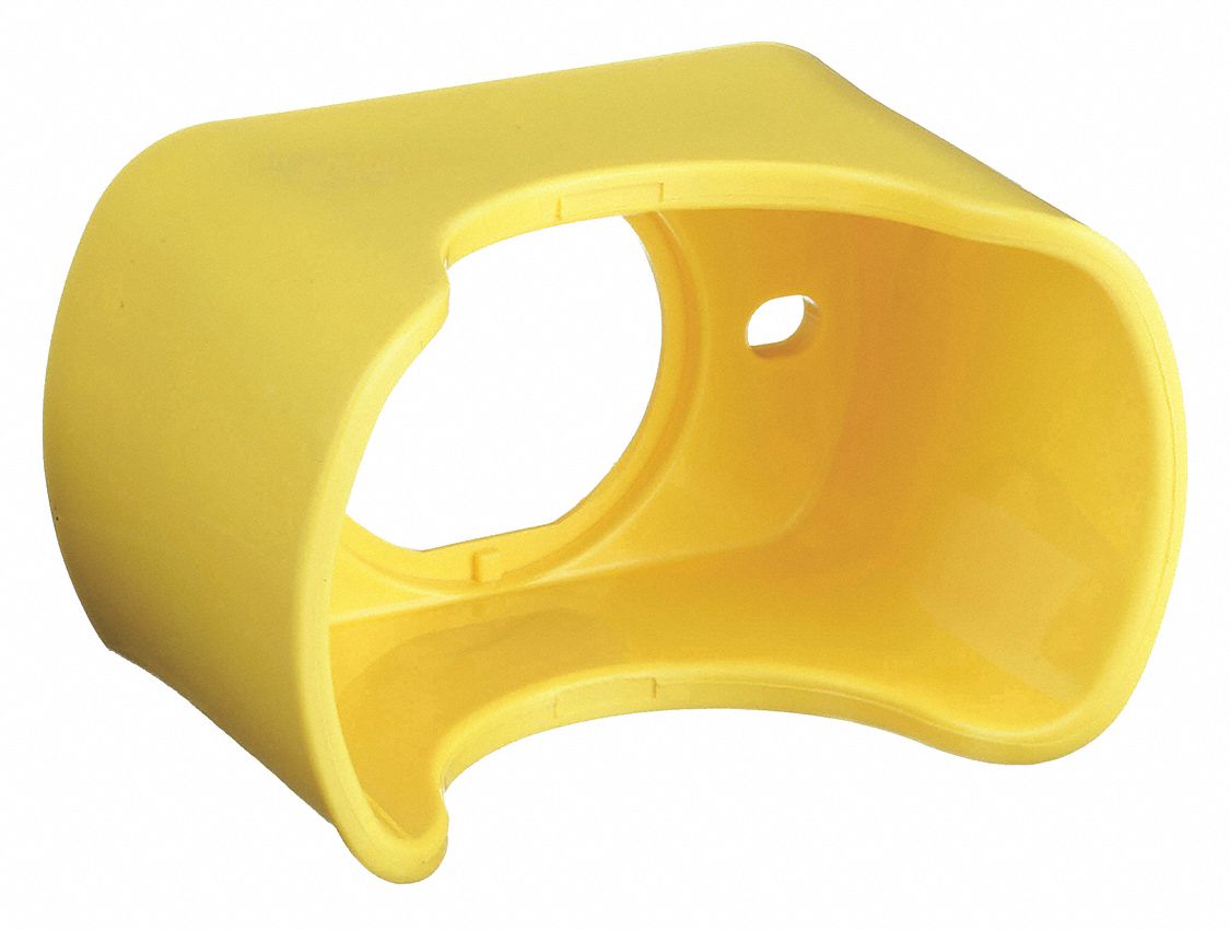 PUSHBUTTON GUARD, 22 MM PANEL MOUNTING HOLE DIAMETER, YELLOW, PLASTIC, XB4