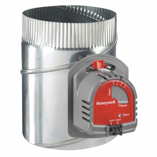 HONEYWELL HOME Round Damper, Modulating Automatic, 6 in Width (In