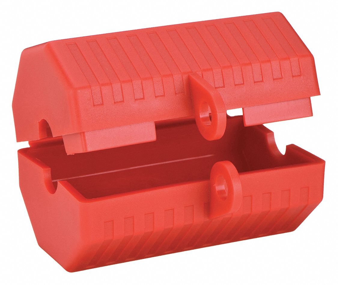 PLUG LOCKOUT, FOR½ IN MAX CORD DIAMETER, FOR MULTIPLE PLUG TYPE, RED