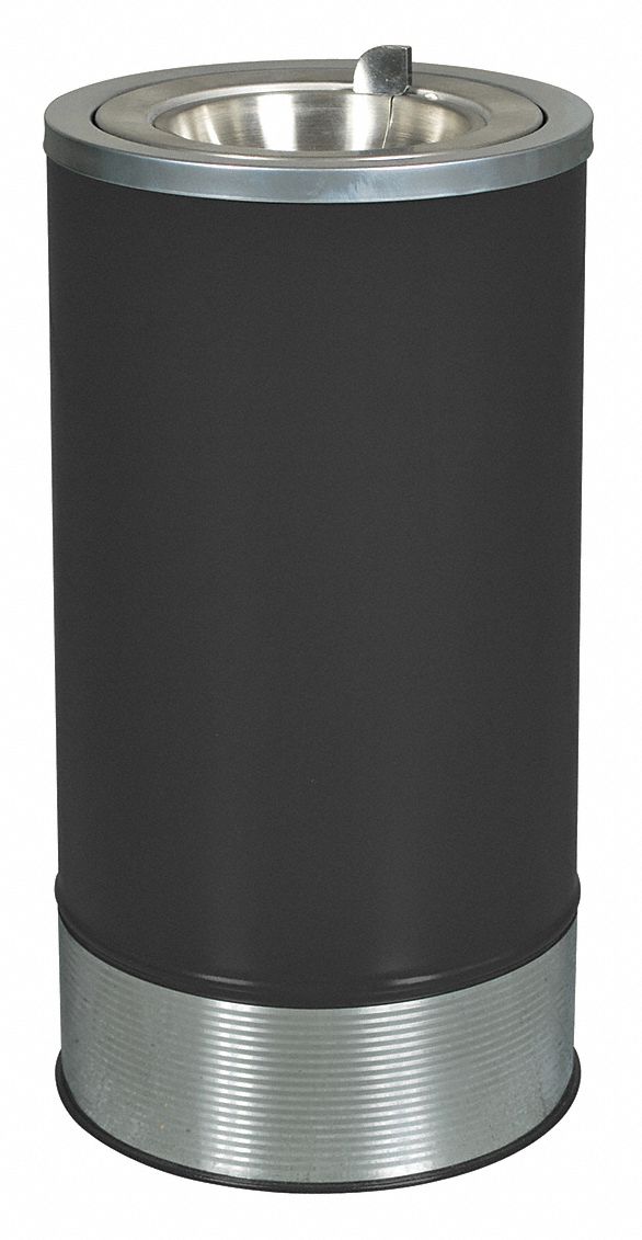 ASH TRAY,13-1/2 GAL.,BLACK