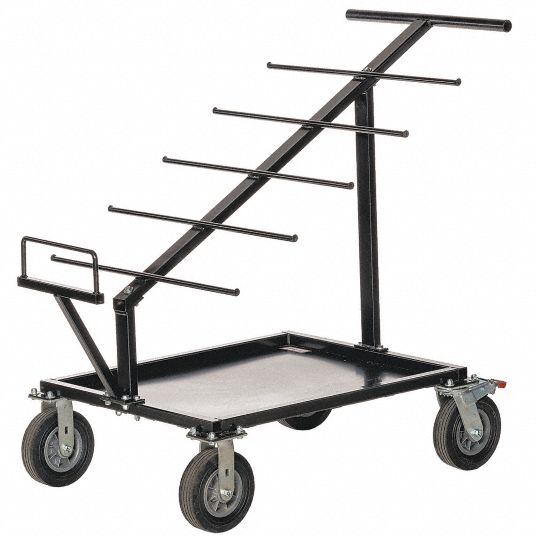 1,200 lb Load Capacity, 5 Spindles, Wire-Spool Dispensing Storage Cart -  49Y650