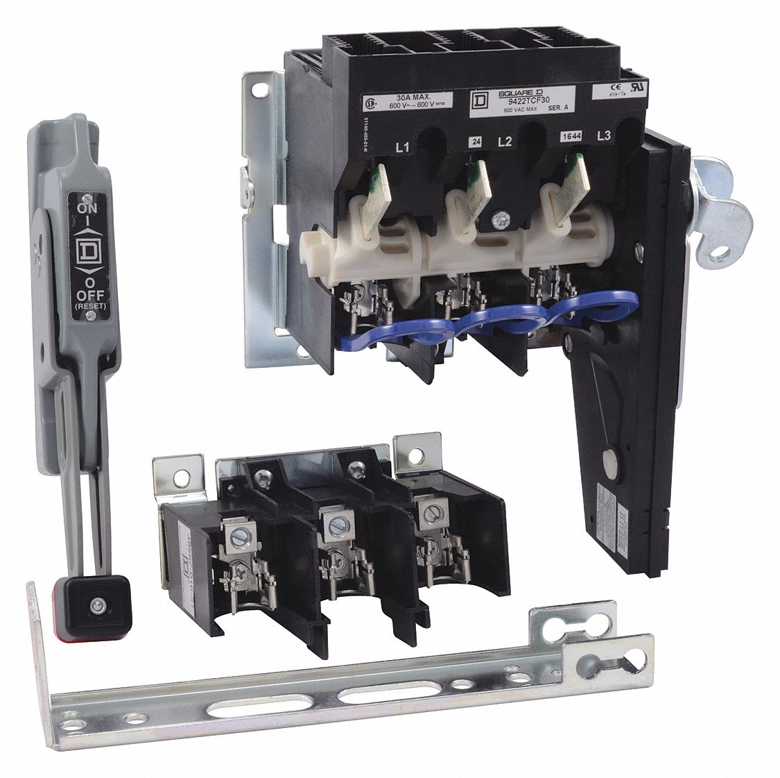 SQUARE D Fusible Disconnect Switch 600Vac 100A Nema, General Duty, 25 HP 200V AC, 30 HP 230V