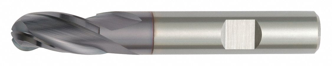 Ball End Mill, Single End, 10.00mm, Carbide