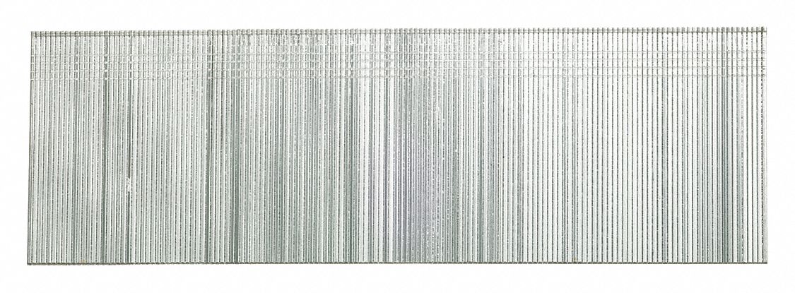 Brads, 1.625" L, Galvanized, PK5000: Brads, Brad, Smooth, 1 5/8 in Overall Lg, Steel, 5, 000 PK