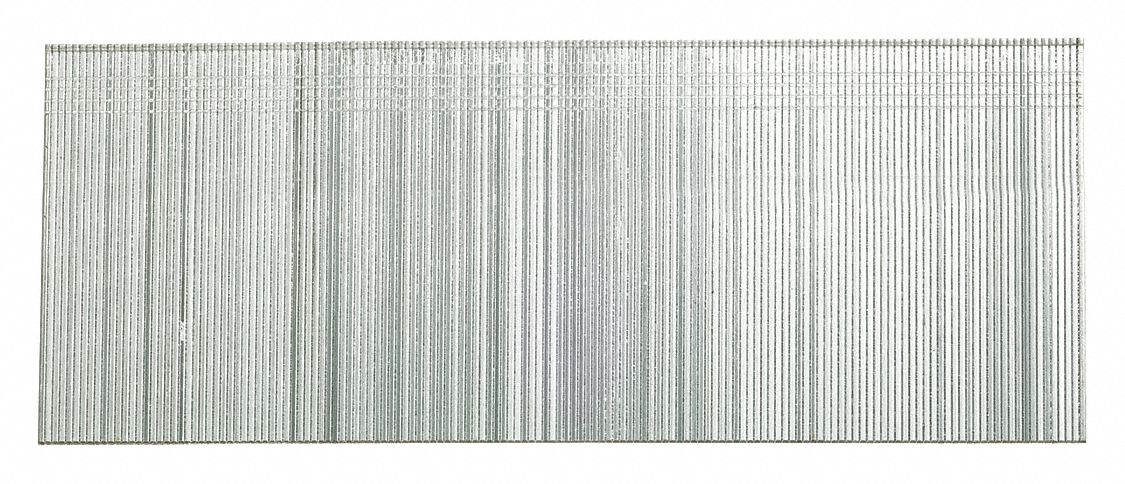 Brads, 2" L, Galvanized, PK5000: Brads, Brad, Smooth, 2 in Overall Lg, Steel, Glue, 5, 000 PK