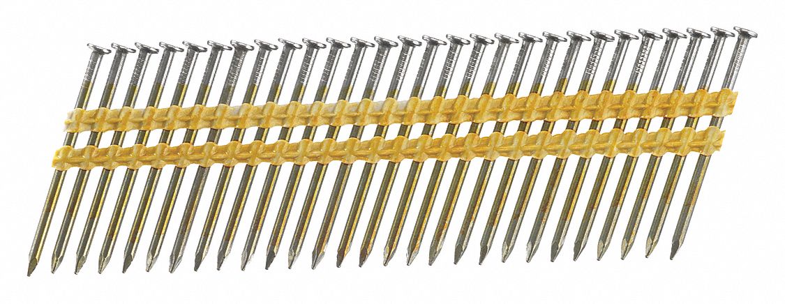 FRAMING NAILS, 2½ IN L, PLAIN FINISH, FLAT, SMOOTH, 2½ IN OVERALL L, 4,000 PK