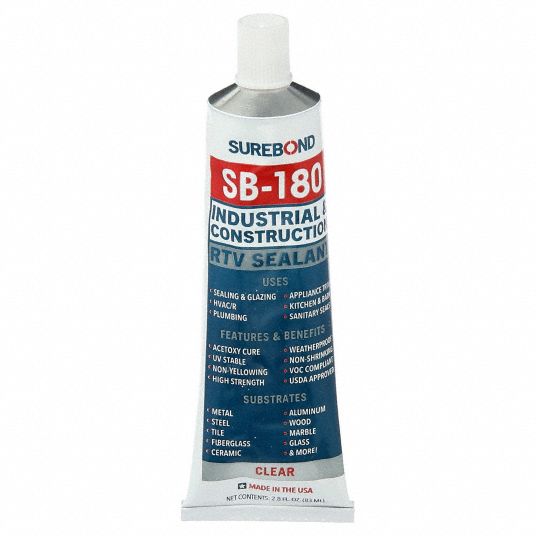 Silicone RTV 4500 Food Contact Safe High Strength Silicone Sealant, Clear  (2.8 FL. Ounce)