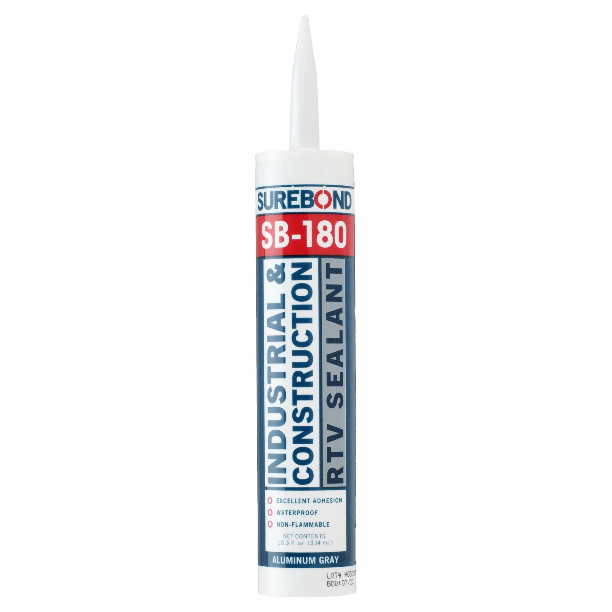 Silicone Sealant: SB-180, Gray, 10 oz, Cartridge, 301% to 500% Elongation Range
