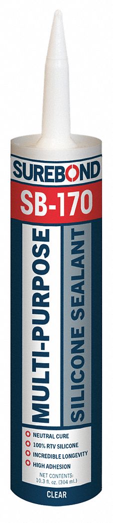 RTV Silicone Sealant: Neutral/Oxime Cure, -60° to 300°F Temp. Range, 24 hr Full Cure, 10.3 oz