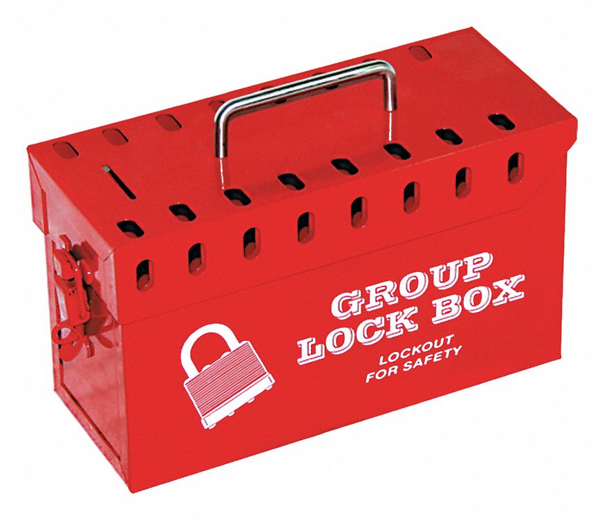 ZING, Steel, Red, Group Lockout Box 48LU407299RUN Grainger