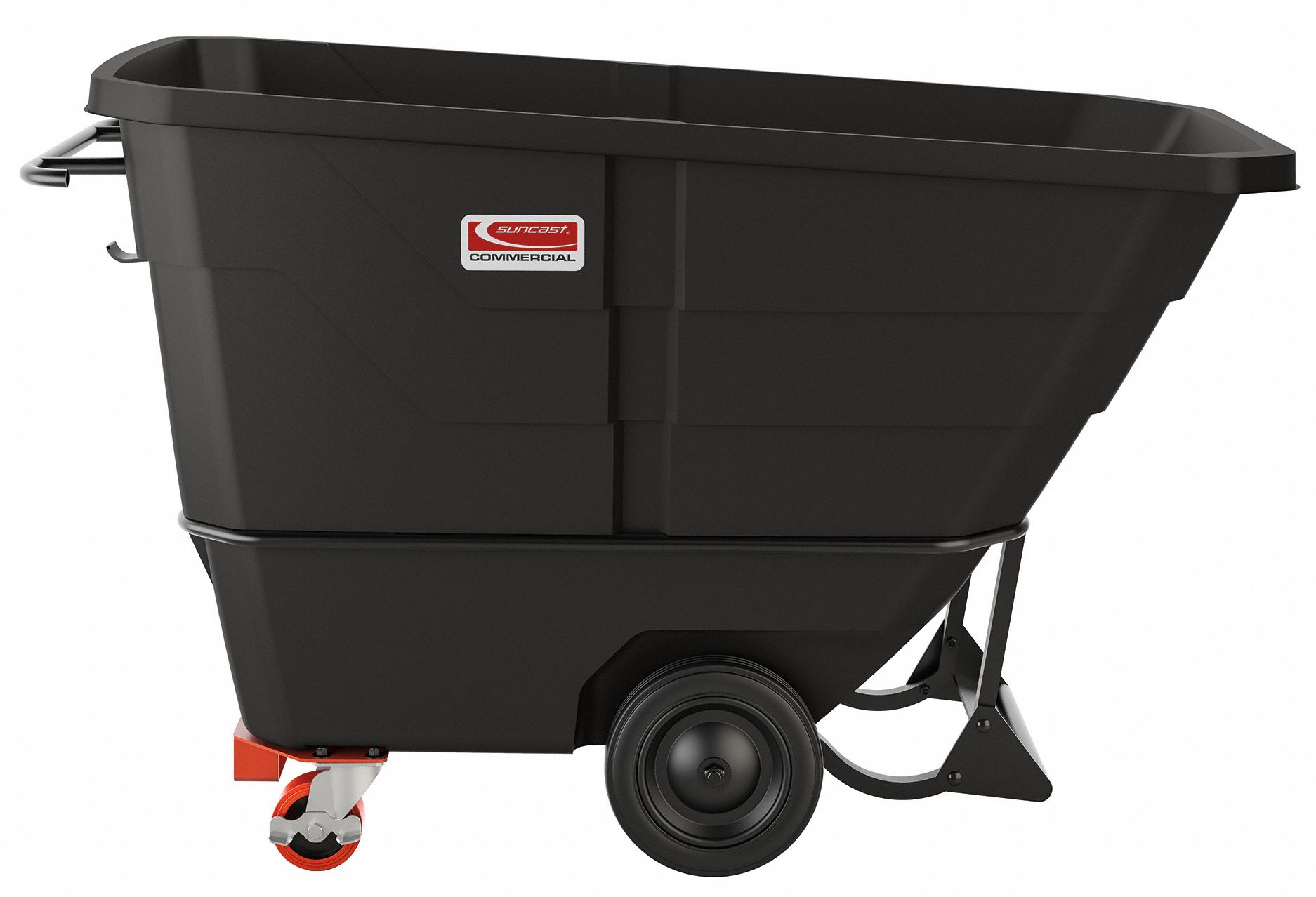 SUNCAST COMMERCIAL Gray, Forkliftable Plastic Tilt Truck, 27.0 cu ft ...