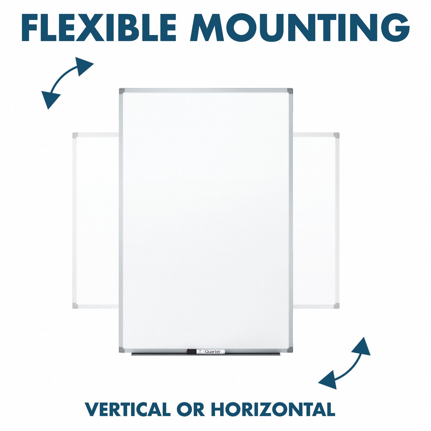 MEAD Dry Erase Board Wall Mounted, 48 in Dry Erase Ht, 72 in Dry Erase