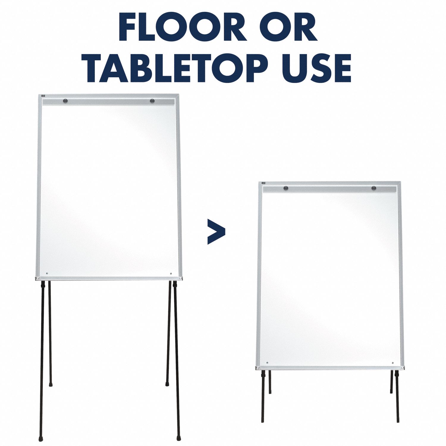 QUARTET Dry Erase Board Easel Mounted, 29 in Dry Erase Ht, 40 in Dry