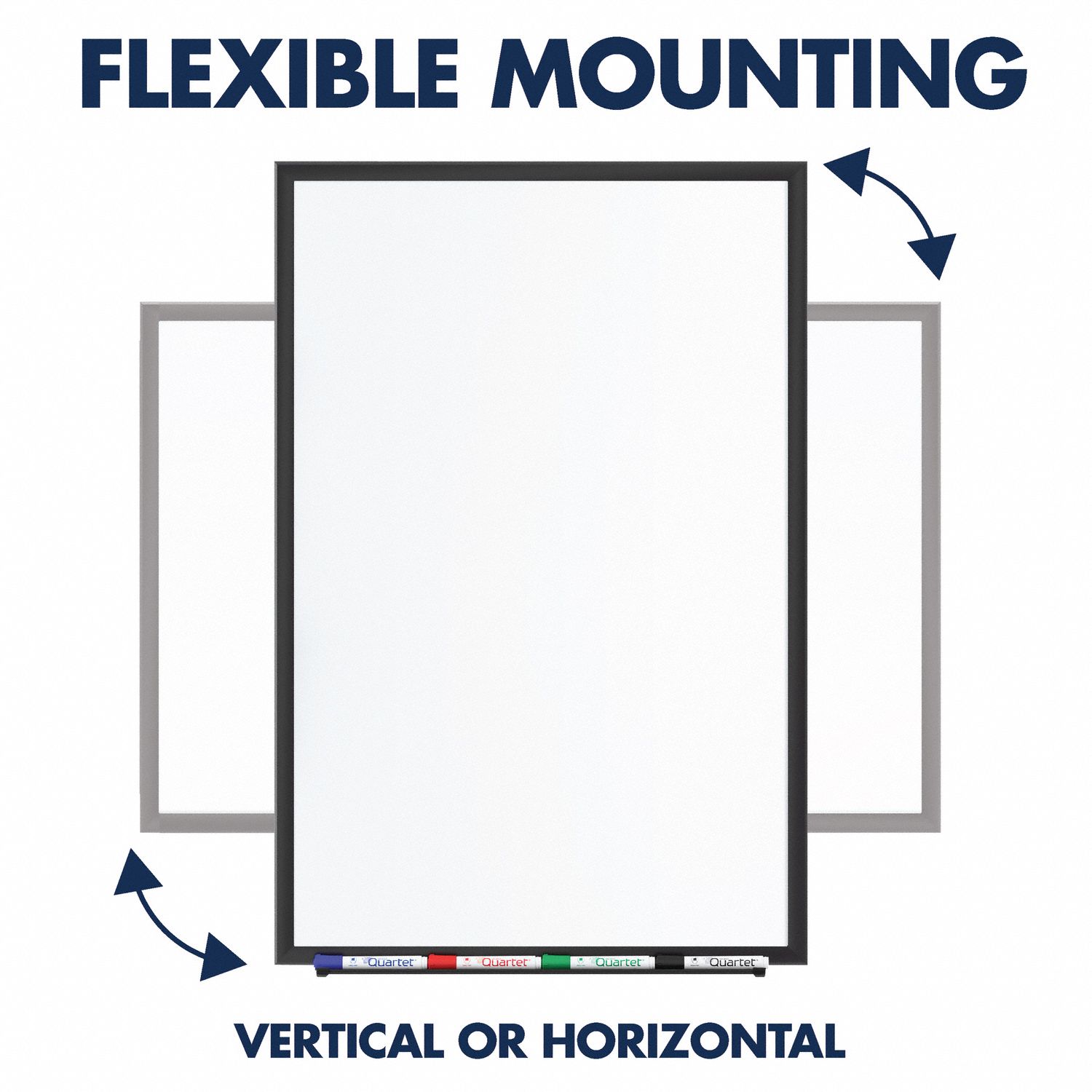QUARTET Dry Erase Board Wall Mounted, 36 in Dry Erase Ht, 48 in Dry