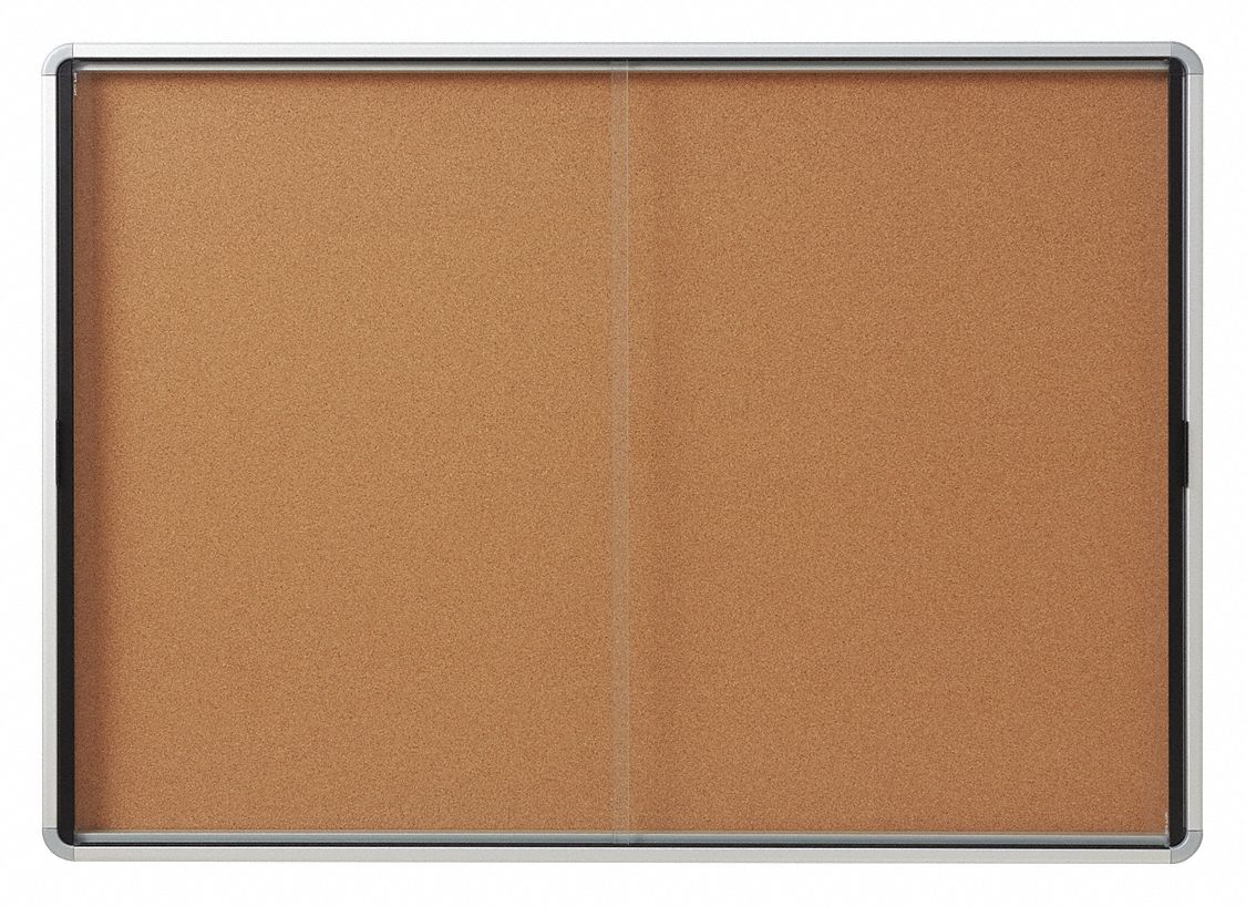 QUARTET, Cork, 56 in Wd, Enclosed Bulletin Board 48LX04EISC3956