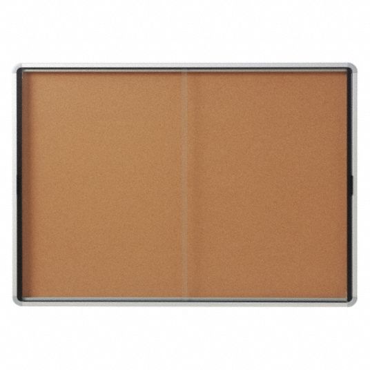 QUARTET, Cork, 56 in Wd, Enclosed Bulletin Board 48LX04EISC3956
