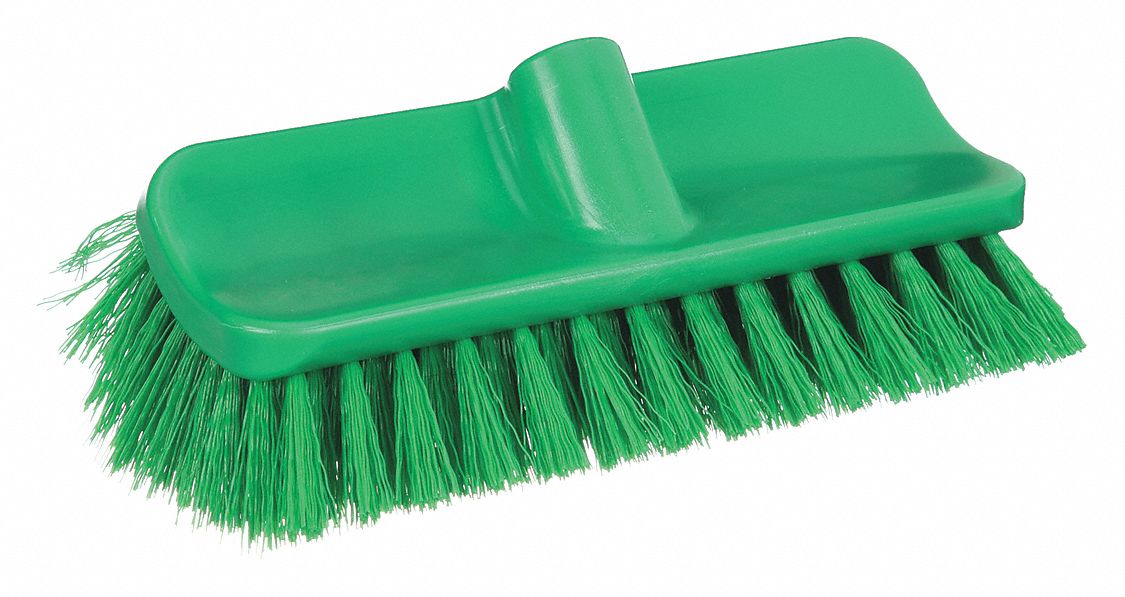 WALL BRUSH, STIFF, POLYPROPYLENE, 10⅜ IN BRUSH L, GREEN