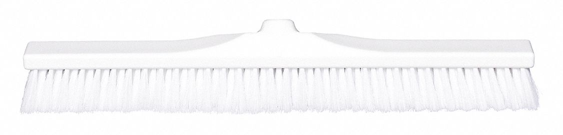 PUSH BROOM HEAD,WHITE BRISTLE,2" L